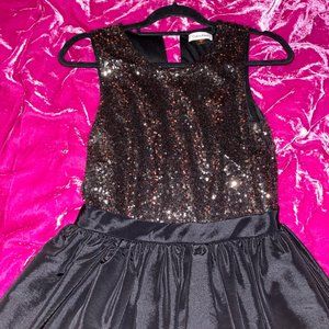 Calvin Klein Gold Sequin and Black Dress